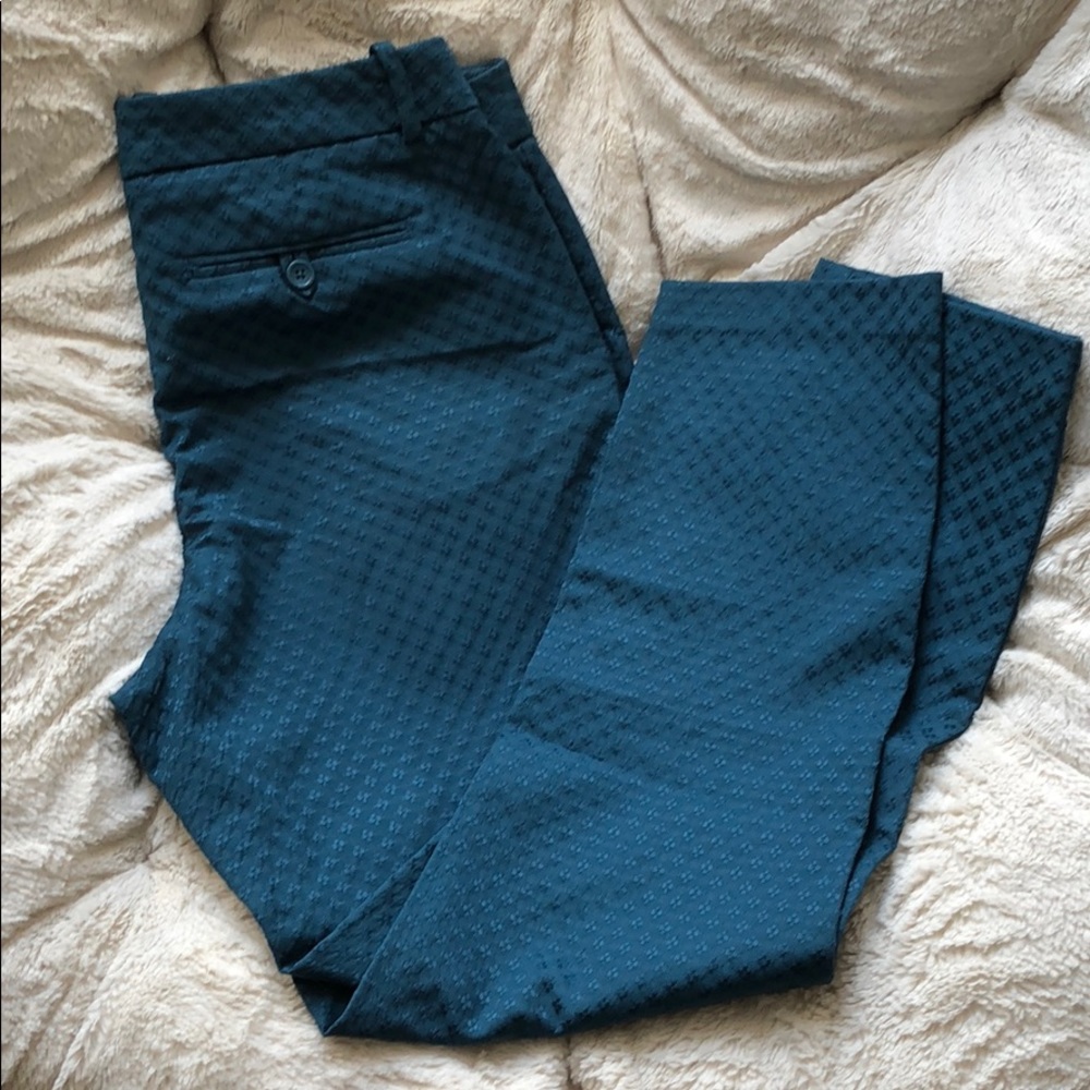 Turquoise Ankle Dress Trousers